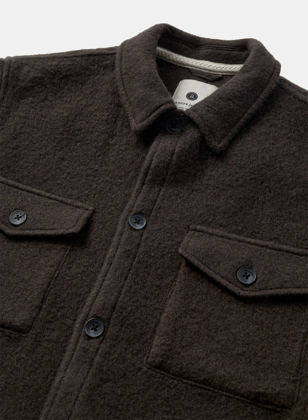 AKOSCAR BOILED WOOL OVERSHIRT ANERKJENDT COLOR DELICIOSO