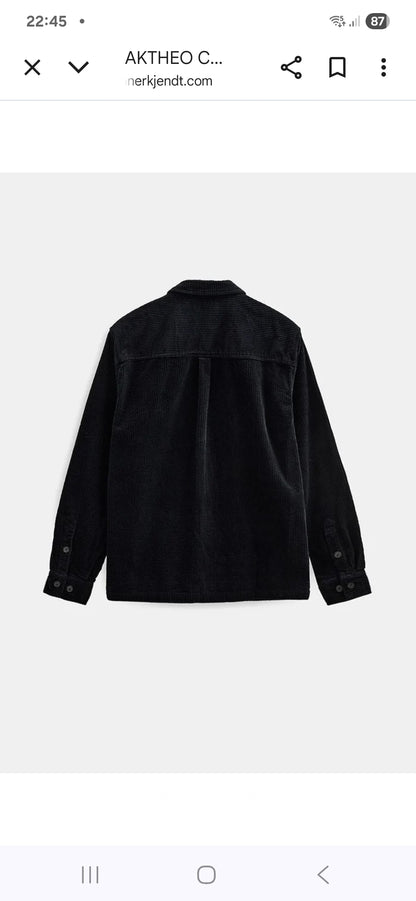 OVERSHIRT IN VELLUTO ANERKJENDT COLOR NERO