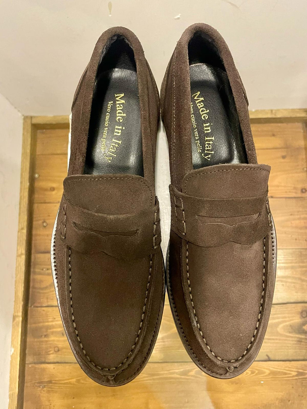 AG TREND Mocassino Collegiale Penny Camoscio SC 32 Colore Testa Di Moro