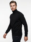 BRAMANTE MAGLIA COLLO ALTO REGULAR FIT COLOR NERO
