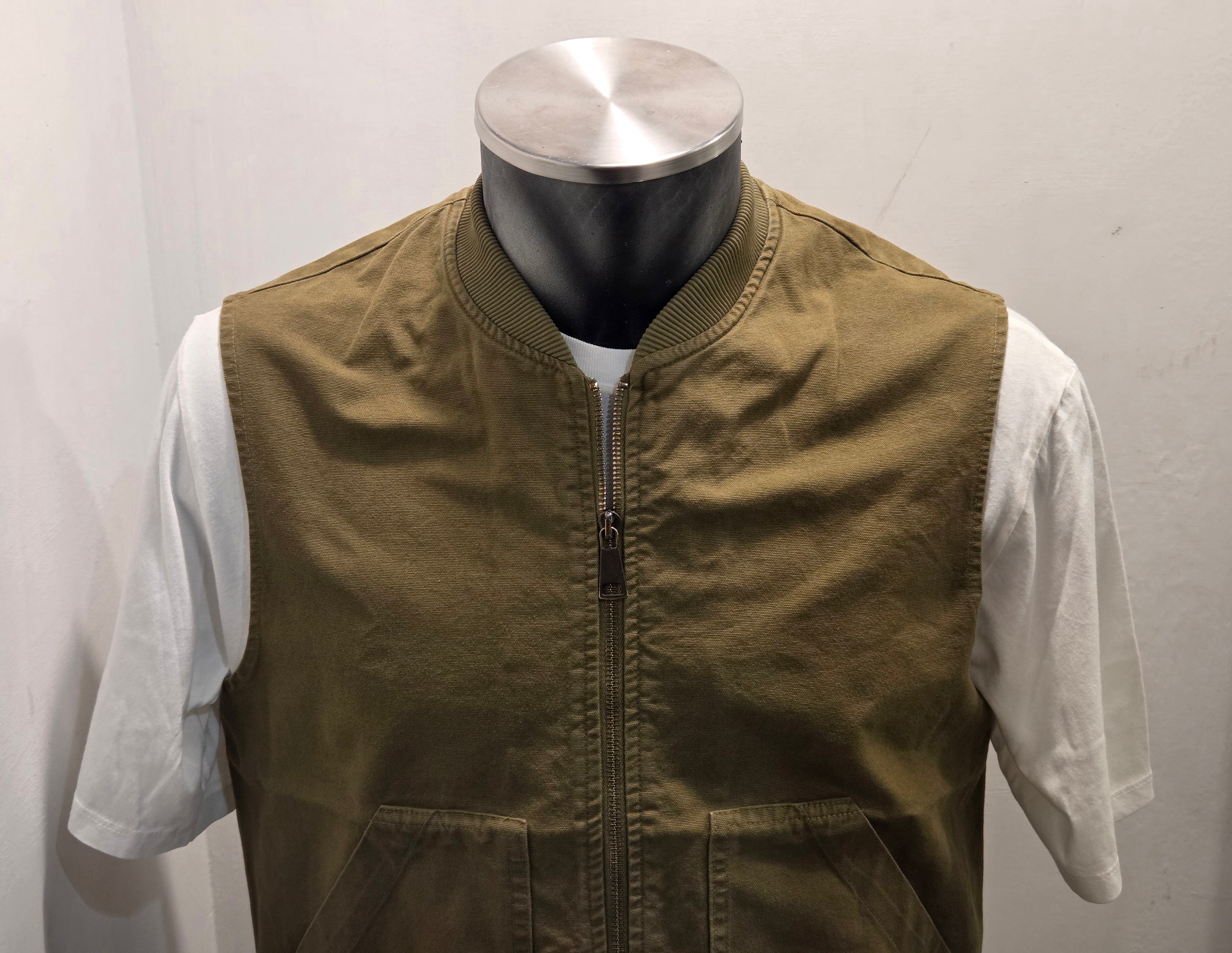 GILET SEADOG HENRY ZIP CANVAS COLOR KAKY