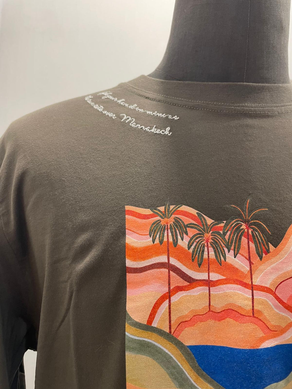 T SHIRT IN THE BOX MR. BOX MOROCCO PALMS COLOR VERDE MILITARE SS250006