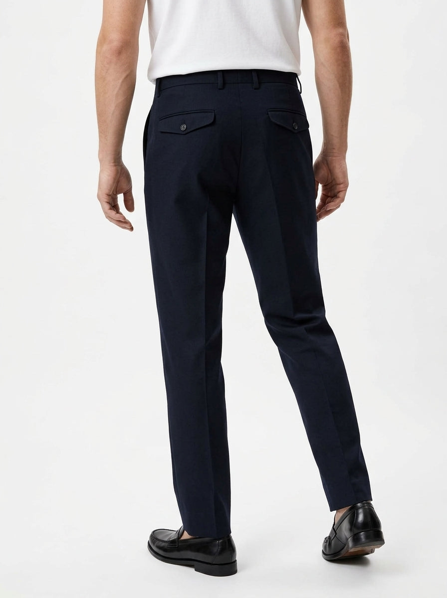 YAN SIMMON PANTALONE MODELLO FRIEND COLORE NAVY IN PUNTO MILANO MADE IN ITALY