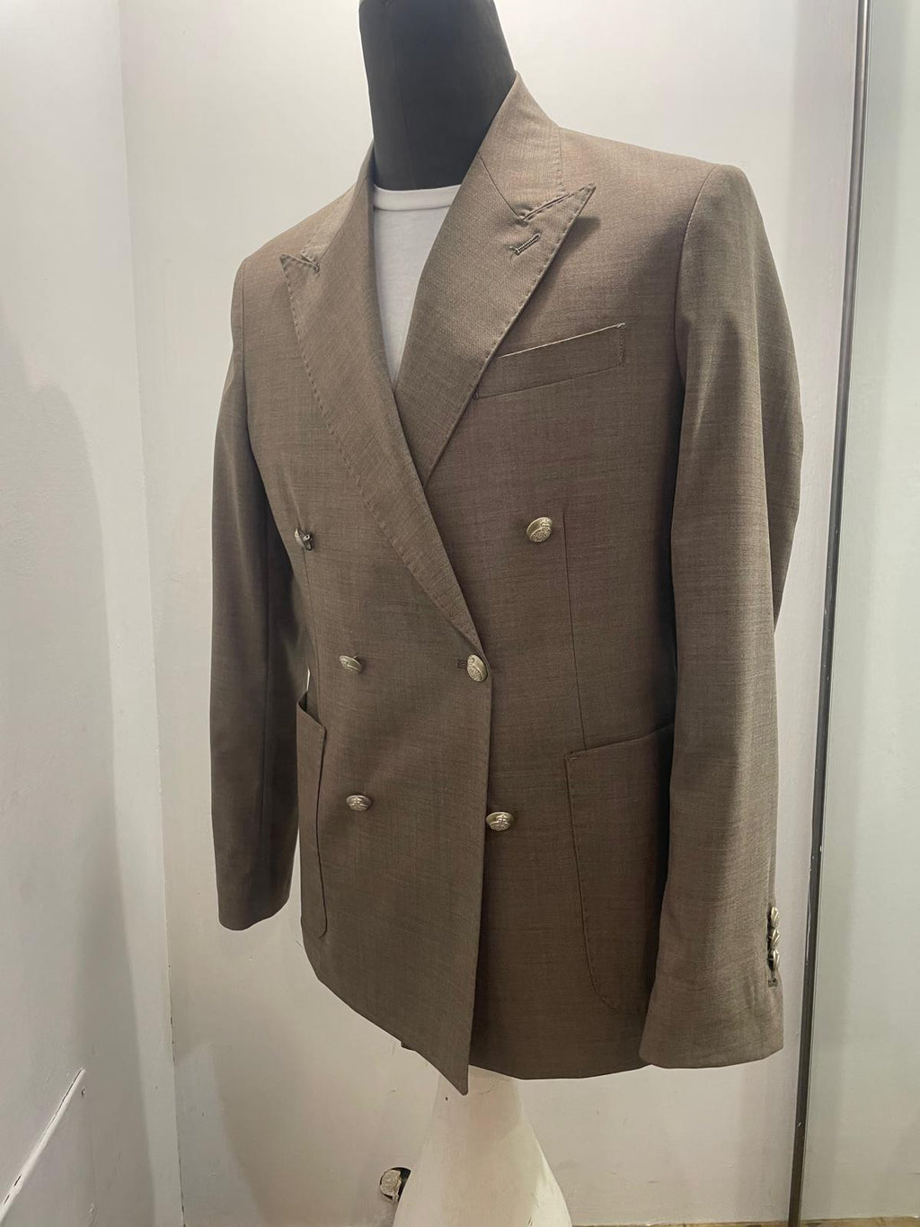 GIACCA AG TREND DOPPIO PETTO COLOR TORTORA G740 P162