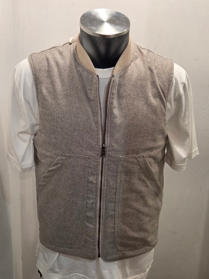 GILET SEADOG DOUBLE FACE LOREN TRAPUNTA-FLANELLA COLOR BEIGE