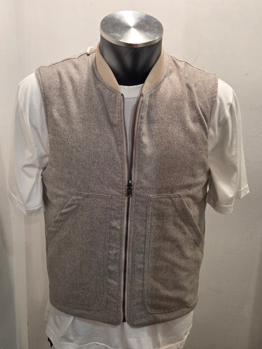 GILET SEADOG DOUBLE FACE LOREN TRAPUNTA-FLANELLA COLOR BEIGE