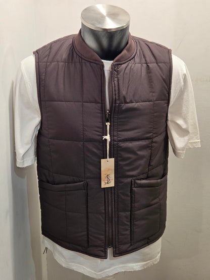 GILET SEADOG DOUBLE FACE TRAPUNTA-FLANELLA COLORE MORO