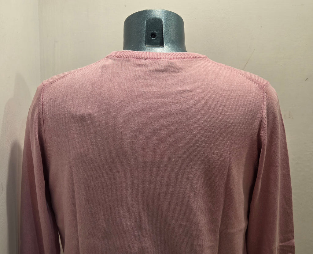 BRAMANTE MAGLIA FILO COTONE MANICA LUNGA COLOR ROSA