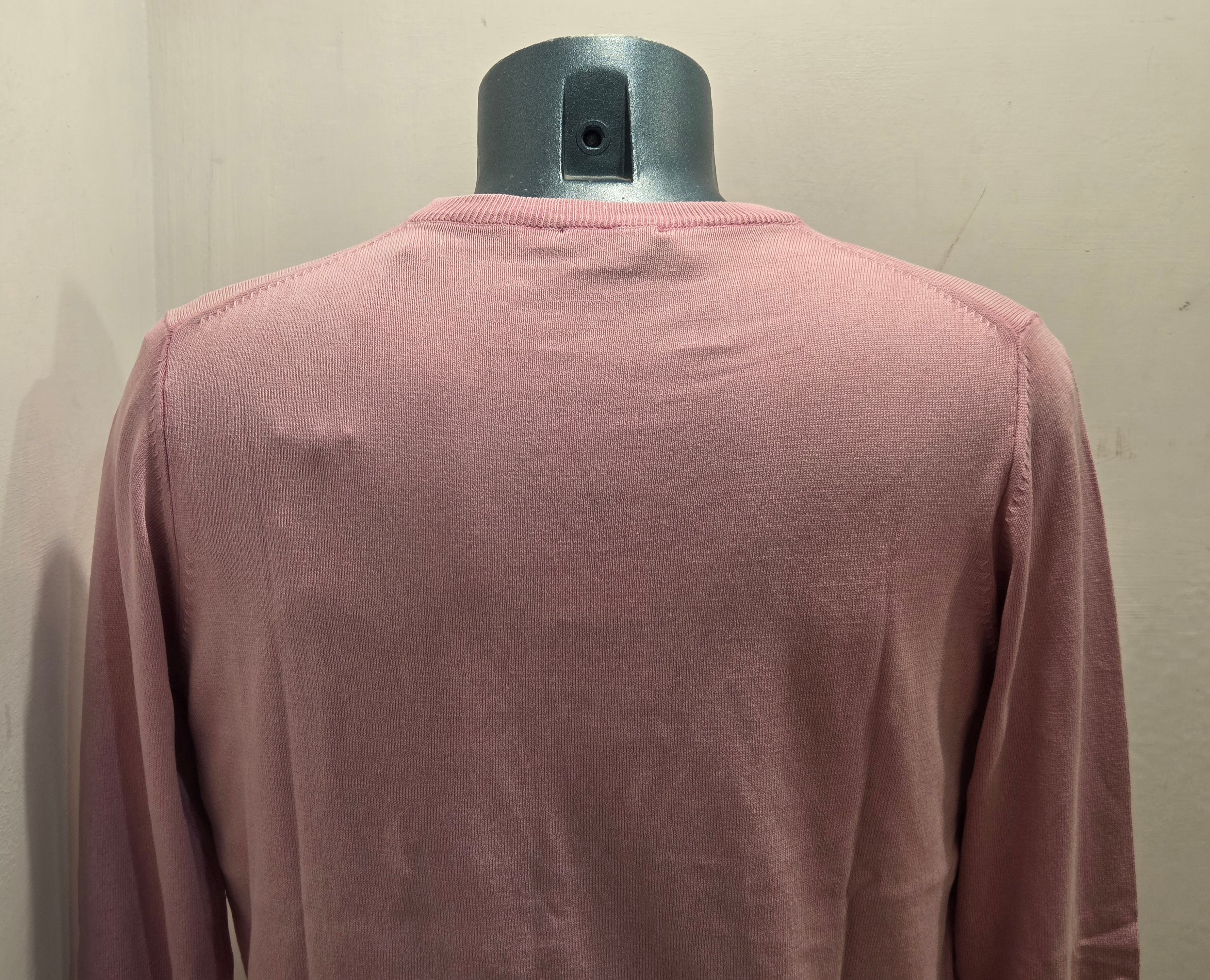 BRAMANTE MAGLIA FILO COTONE MANICA LUNGA COLOR ROSA