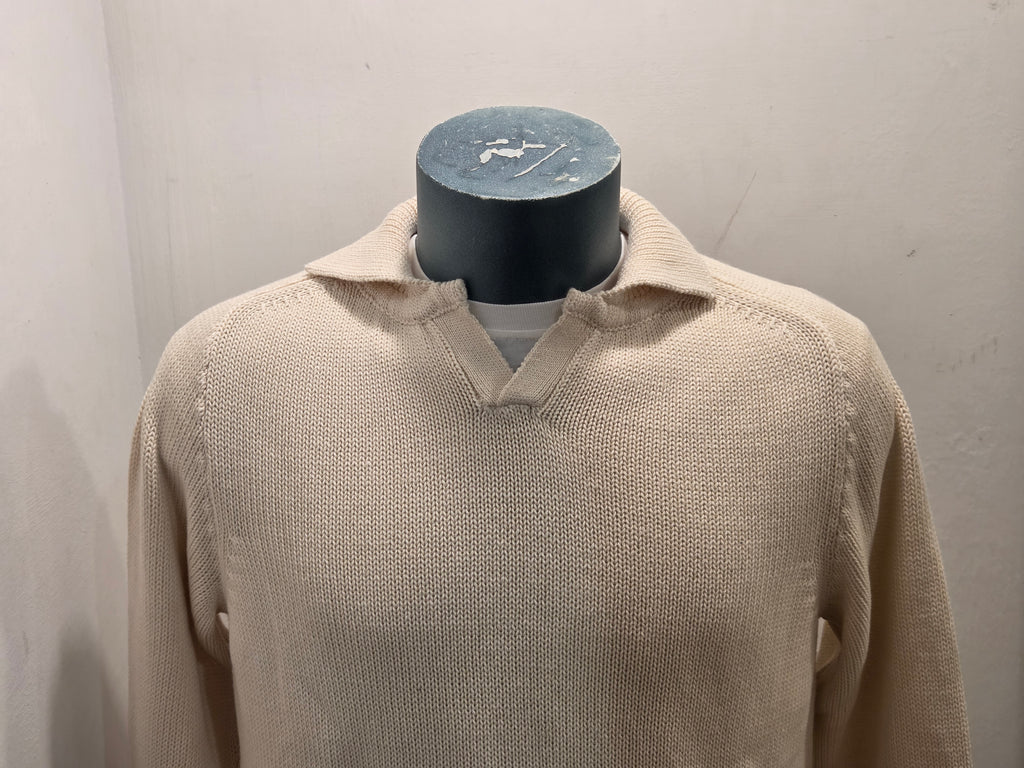 IN THE BOX MAGLIA POLO 100% COTONE COLORE PANNA 100% MADE IN ITALY