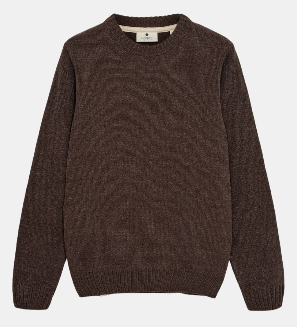 AKSUNE CHENILLE KNIT COLOR CHOCOLATE BROWN