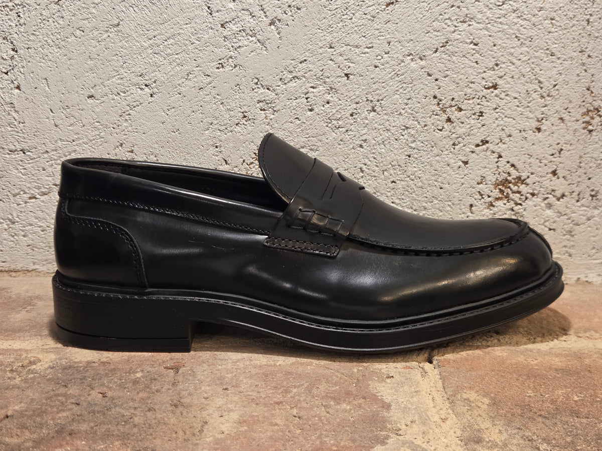 MOCASSINO COLLEGIALE ABRASIVATO AG TREND COLOR NERO