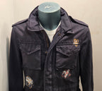 FRONT STREET 8 PAINTED FIELD MAN JACKET COLORE BLUE MADE IN ITALY