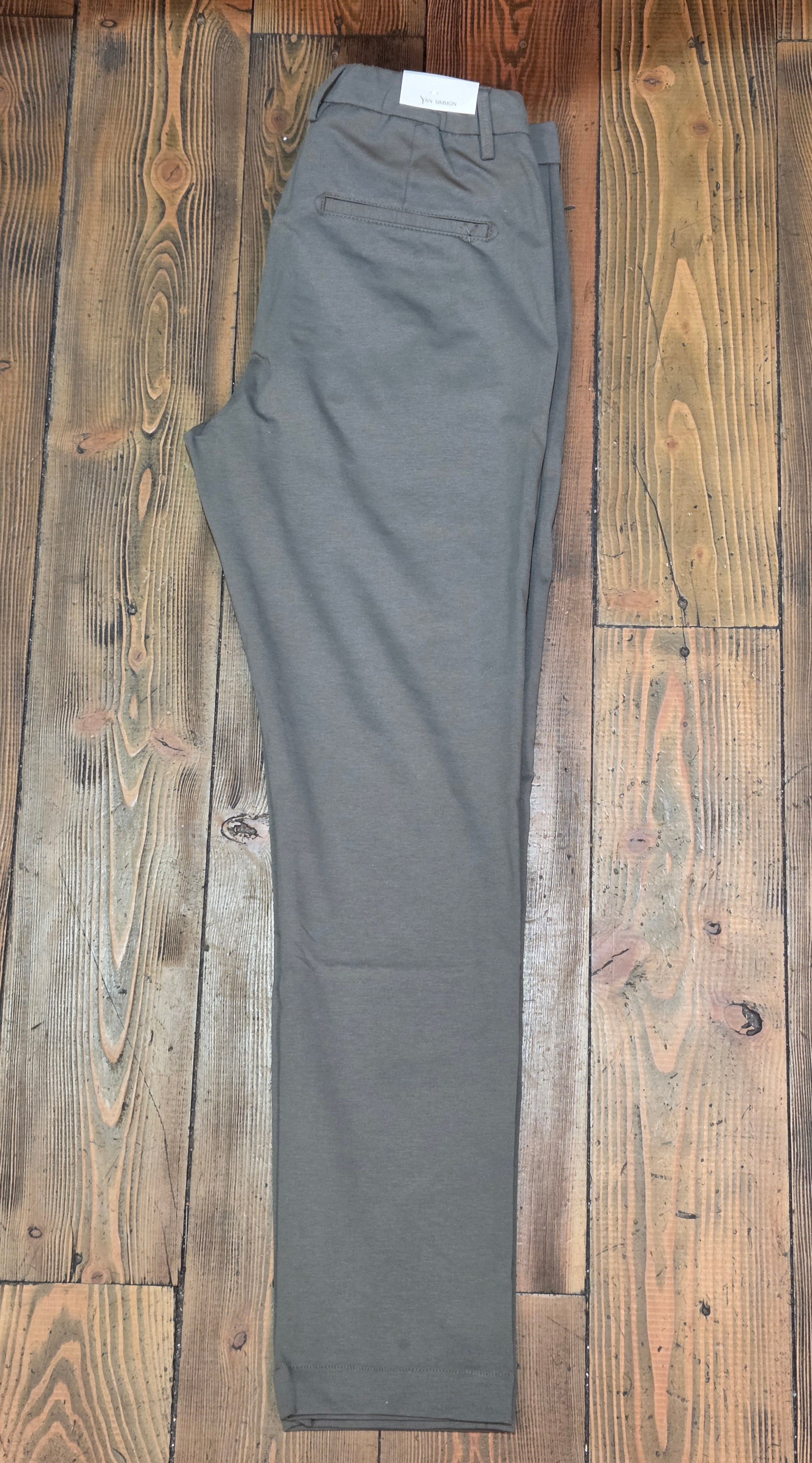 PANTALONI YAN SIMMON LIFE PUNTO MILANO T284L CON LACCIO COLOR MILITARE