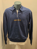 FRONT STREET 8 FELPA MEZZA ZIP SURF SHOP COLOR BLU