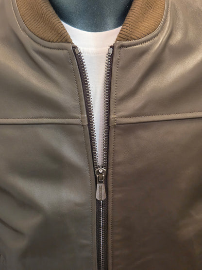 GIUBBINO IN PELLE BLUSOTTO HULK VERDE MILITARE