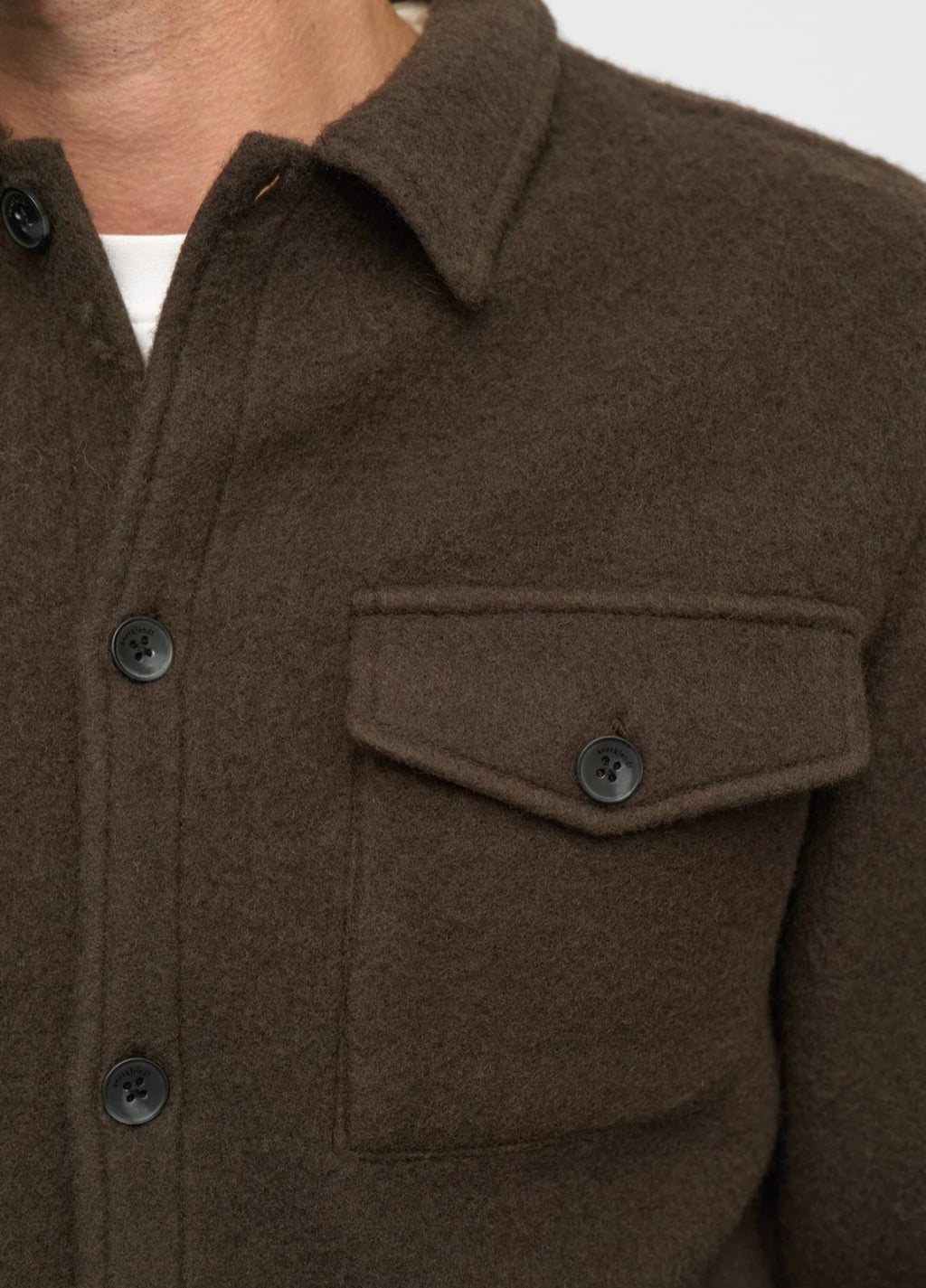 AKOSCAR BOILED WOOL OVERSHIRT ANERKJENDT COLOR DELICIOSO