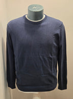 BRAMANTE MAGLIA FILO COTONE MANICA LUNGA COLOR BLU