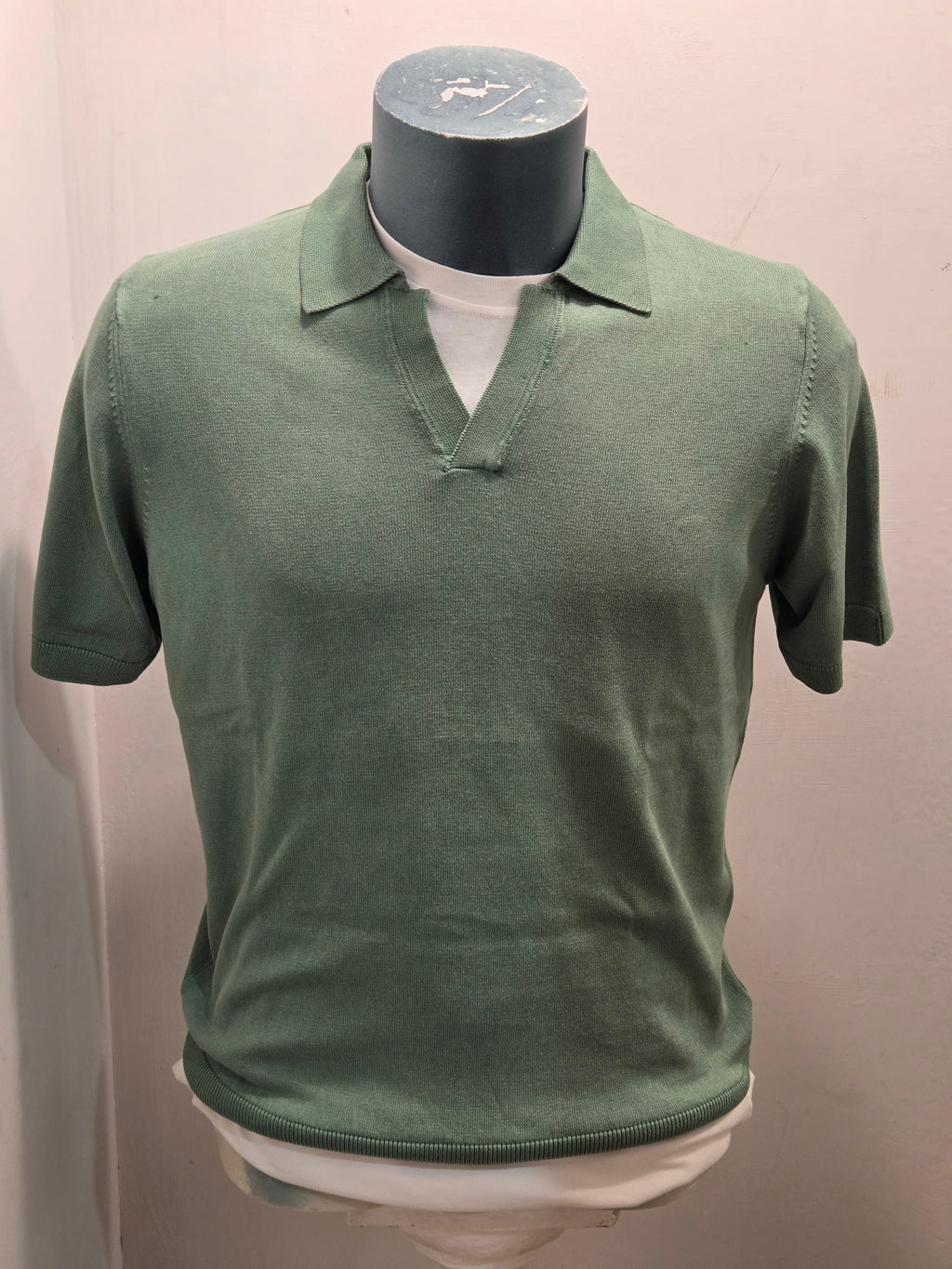 BRAMANTE POLO FILO COTONE MANICA CORTA COLOR VERDE