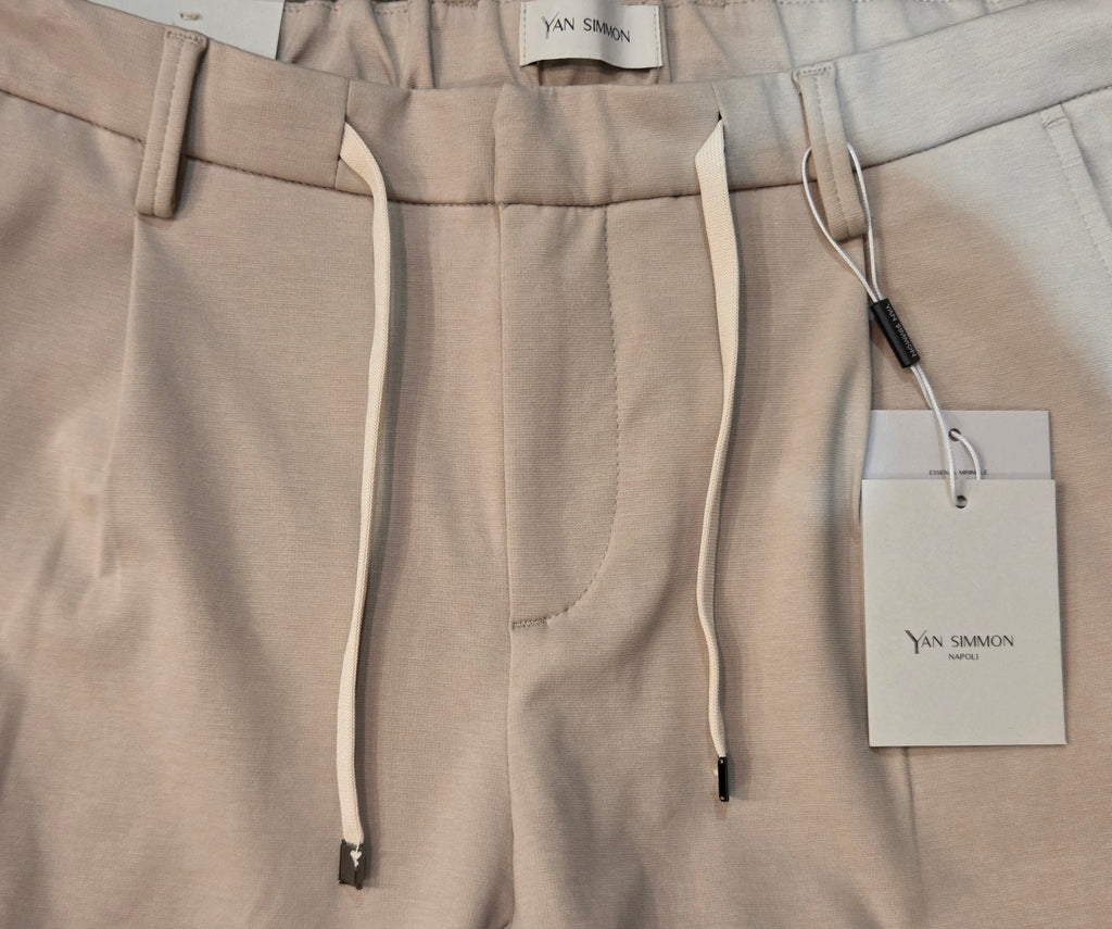 PANTALONI YAN SIMMON LIFE PUNTO MILANO T284L CON LACCIO COLOR BEIGE
