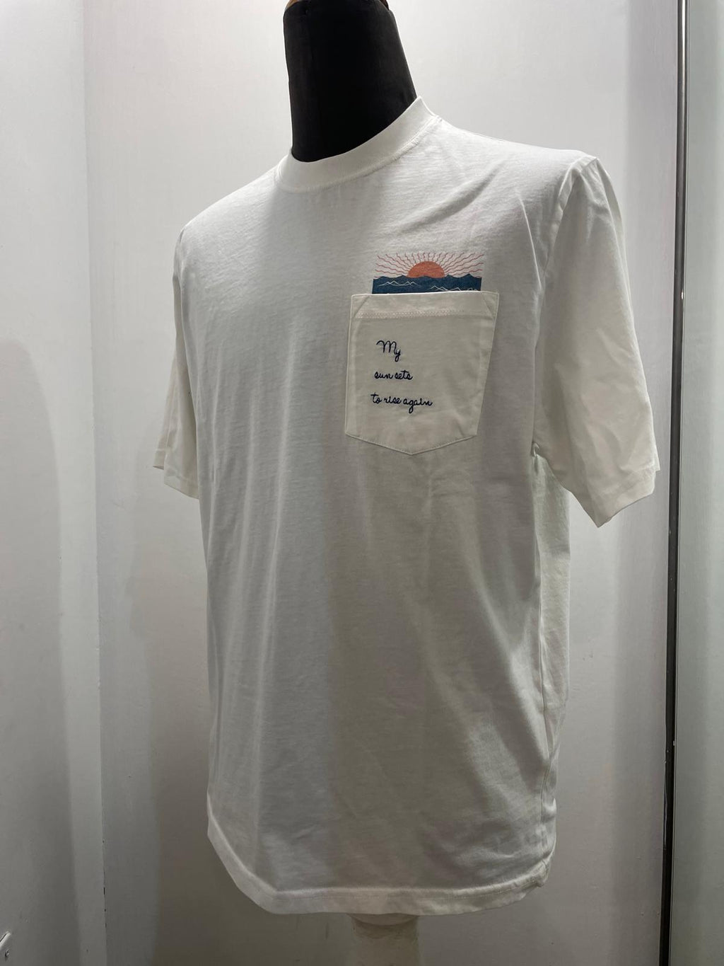T SHIRT IN THE BOX POCKET SUNSET COLOR PANNA SS250008