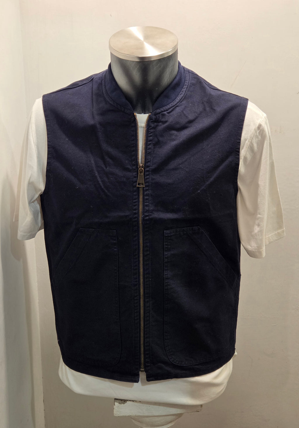 GILET SEADOG ZIP CANVAS COLOR BLU