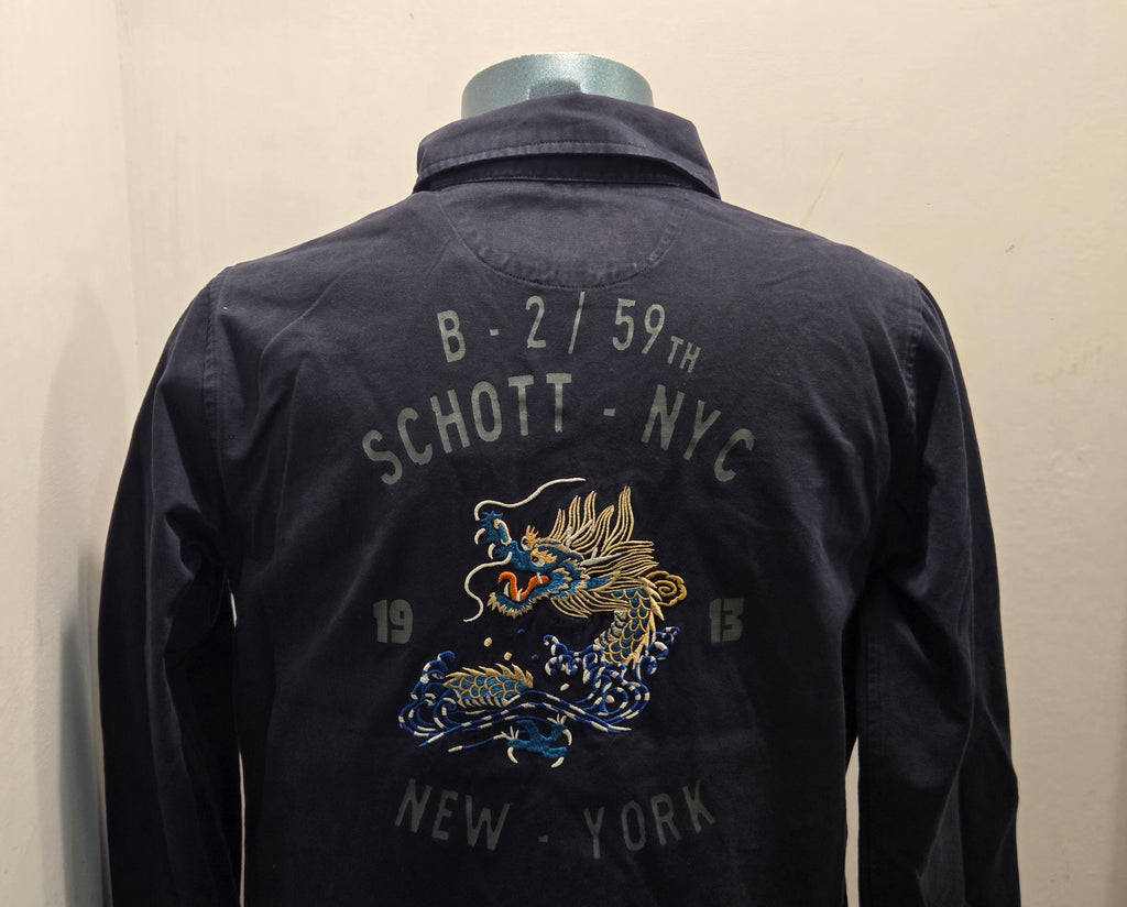 SCHOTT OVERSHIRT NYC COLOR BLU NAVY