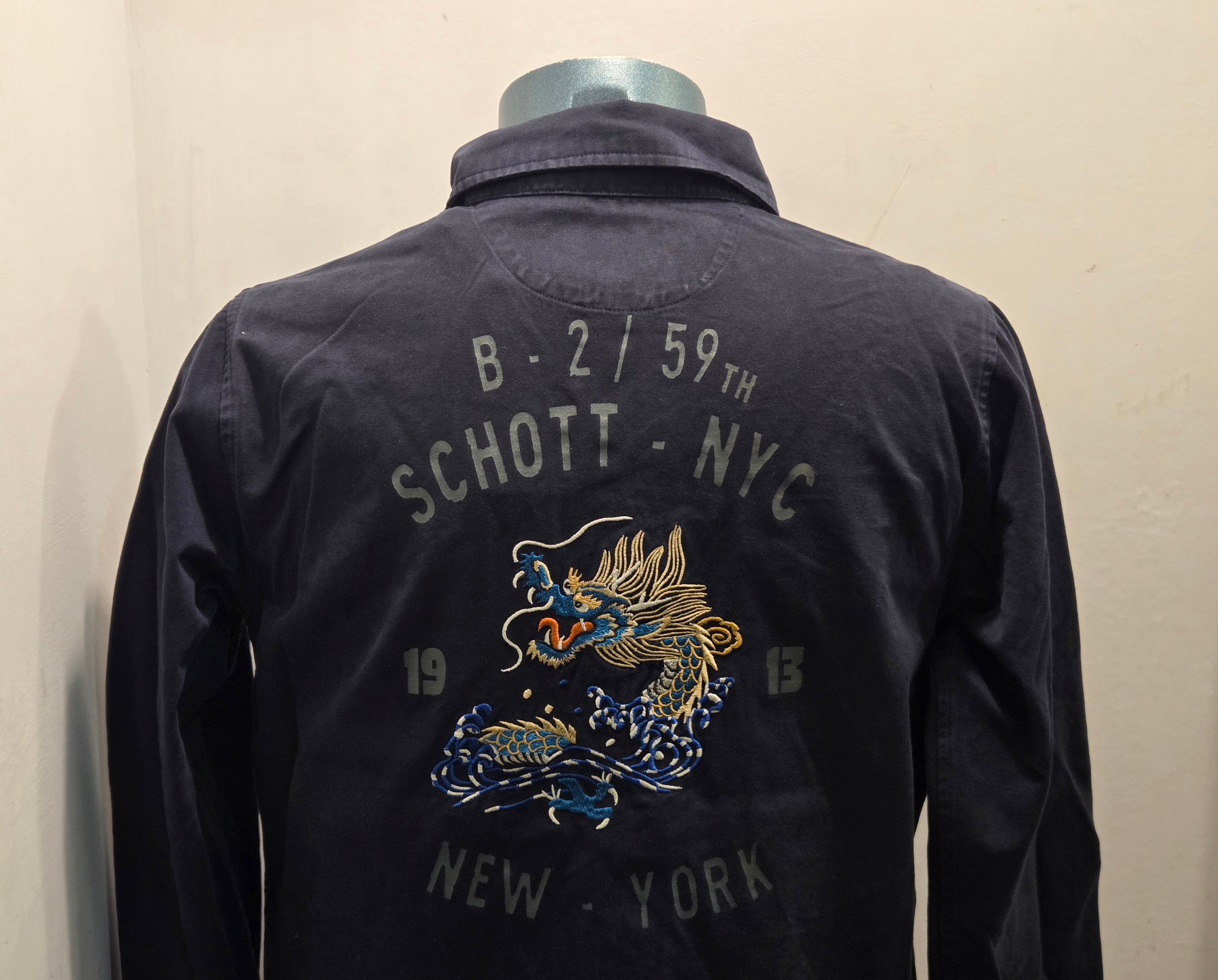 SCHOTT OVERSHIRT NYC COLOR BLU NAVY