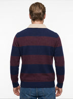 MAGLIA POLO RUGBY IN LANA IN THE BOX COLOR BLU/BORDEAUX