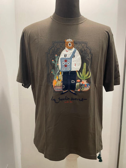 T SHIRT IN THE BOX MR. BOX JARDIN SECRET VERDE MILITARE SS250003