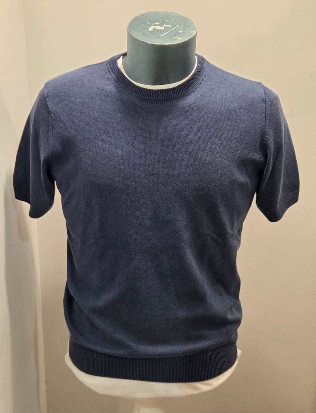 BRAMANTE MAGLIA FILO MANICA CORTA COLOR BLU
