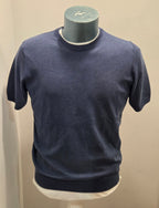 BRAMANTE MAGLIA FILO MANICA CORTA COLOR BLU