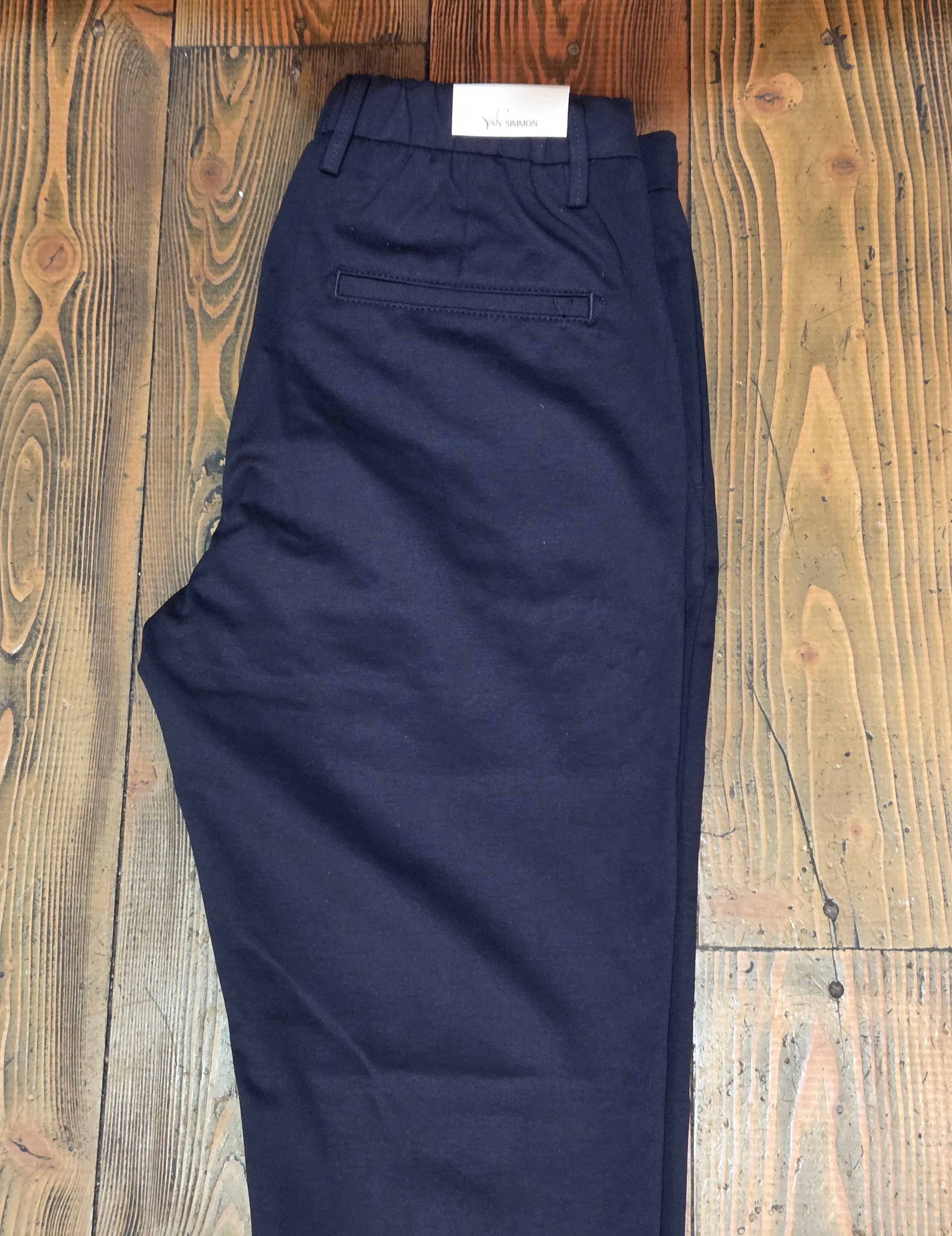 PANTALONI YAN SIMMON LIFE PUNTO MILANO T284L CON LACCIO COLOR BLU