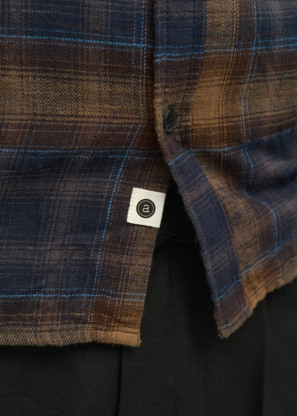 AKLEIF FLANNEL CHECK5 LS SHIRT ANERKJENDT COLOR ESTATE BLUE