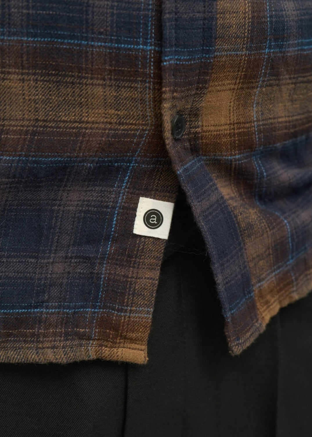 AKLEIF FLANNEL CHECK5 LS SHIRT ANERKJENDT COLOR ESTATE BLUE