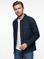 WHITE SAND OVERSHIRT DENIM SCURO MADE IN ITALY