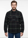 CAMICIA LANA TARTAN TRAPUNTATO IN THE BOX COLOR BLU