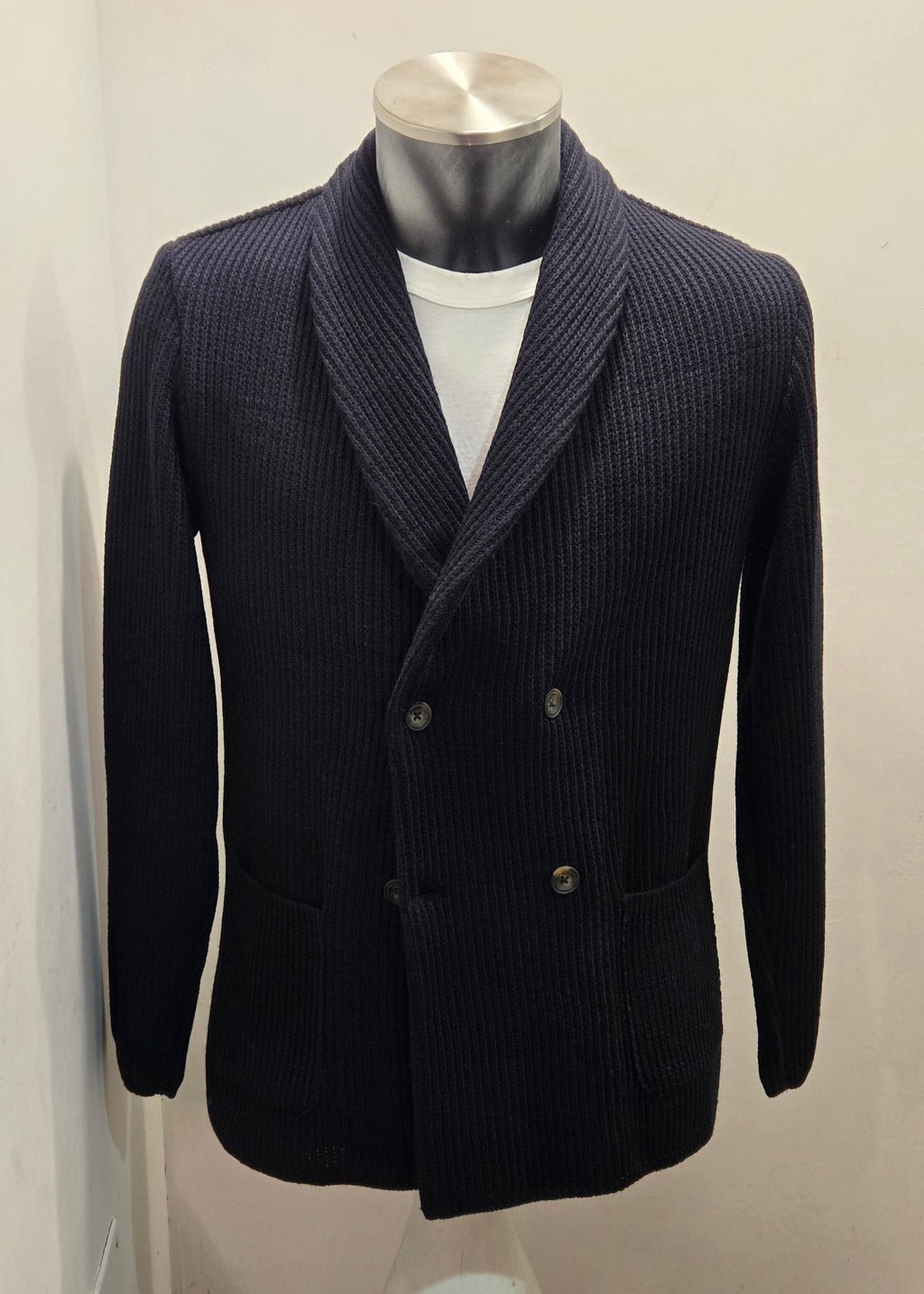 CARDIGAN DOPPIO PETTO AG TREND COLOR BLU