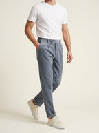 PANTALONI AG TREND PR11 DOPPIA PENCE IN VELLUTO FONDO 17 CM COLOR CELESTE