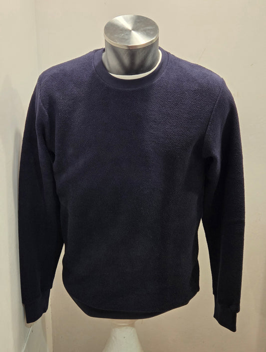 WHITE SAND FELPA GIROCOLLO IN COTONE COLOR BLU