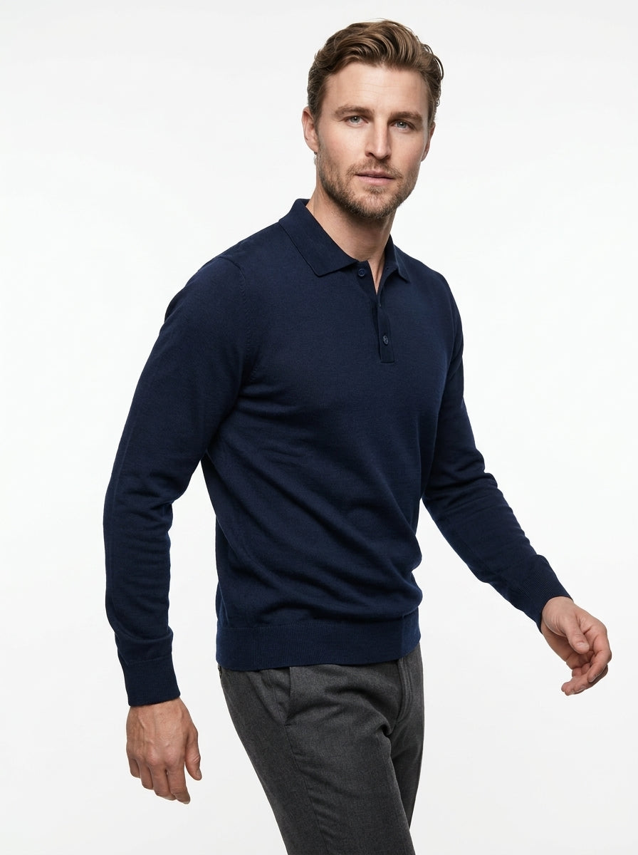 BRAMANTE MAGLIA POLO REGULAR FIT COLOR BLU NAVY