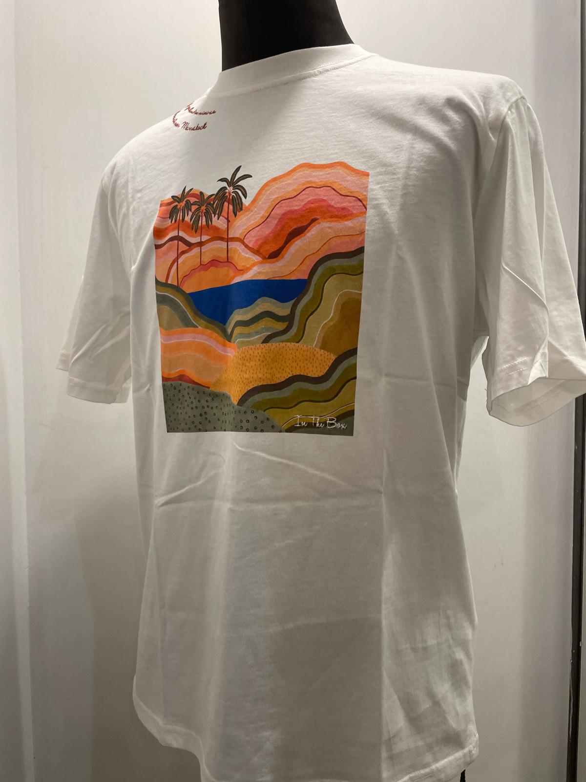 T SHIRT IN THE BOX MR. BOX MOROCCO PALMS COLOR BIANCO SS250006