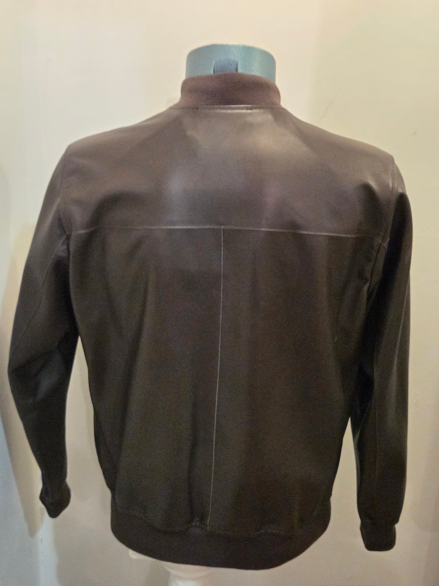 GIUBBINO IN PELLE BLUSOTTO TESTA DI MORO P698