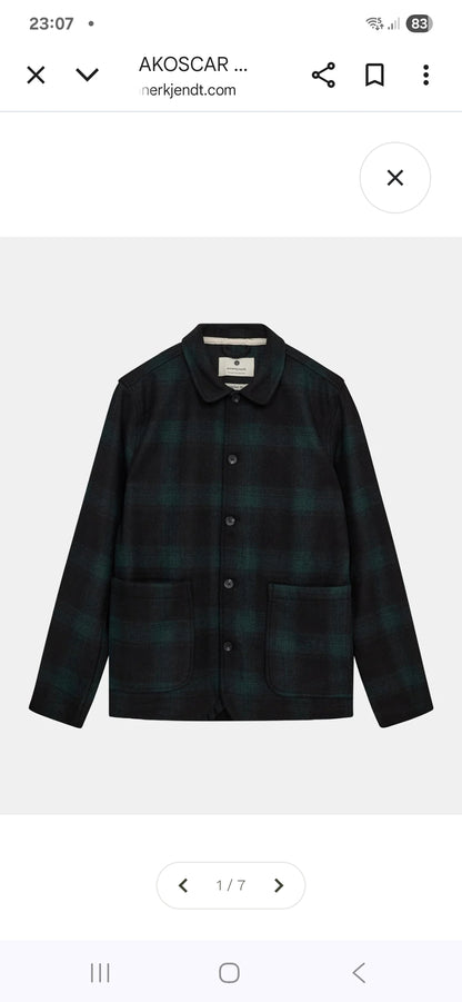 OVERSHIRT ANERKJENDT BLACK TARTAN