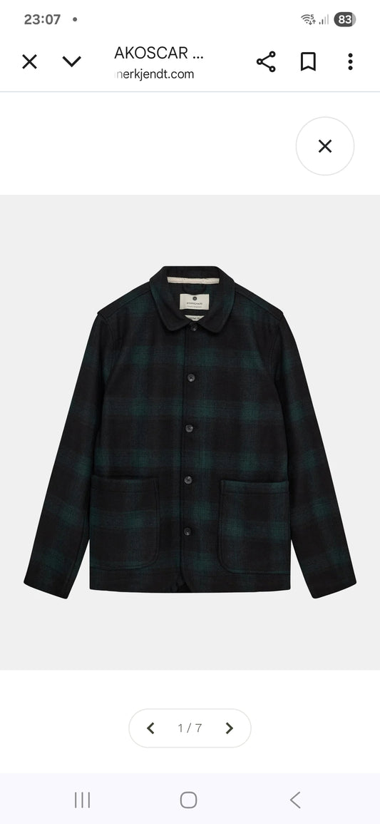 OVERSHIRT ANERKJENDT BLACK TARTAN