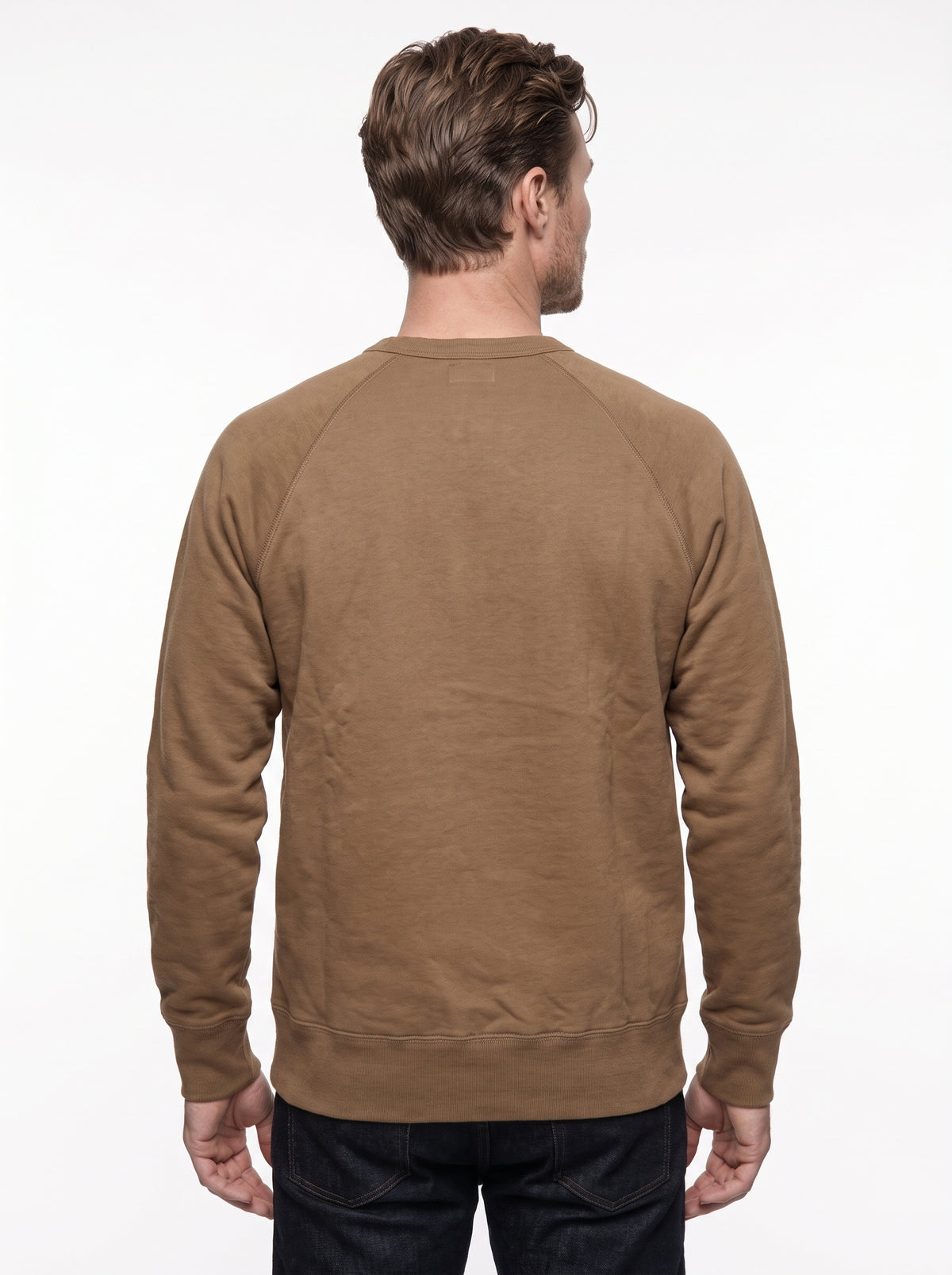 SEADOG FELPA KENDRICK GIROCOLLO MODELLO RAGLAN COLOR FANGO COTONE PESANTE