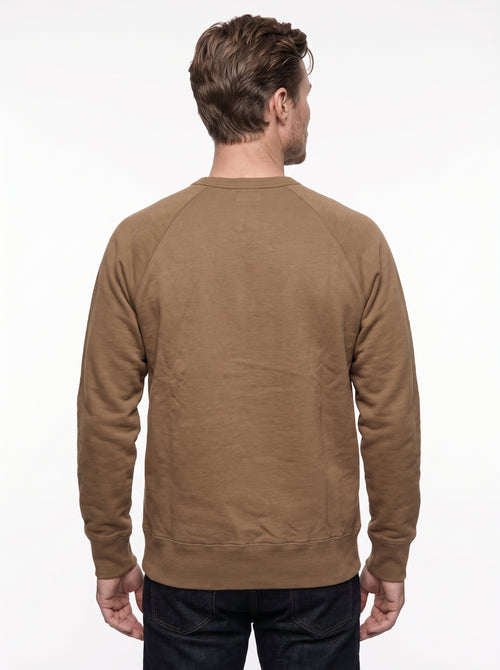 SEADOG FELPA KENDRICK GIROCOLLO MODELLO RAGLAN COLOR FANGO COTONE PESANTE