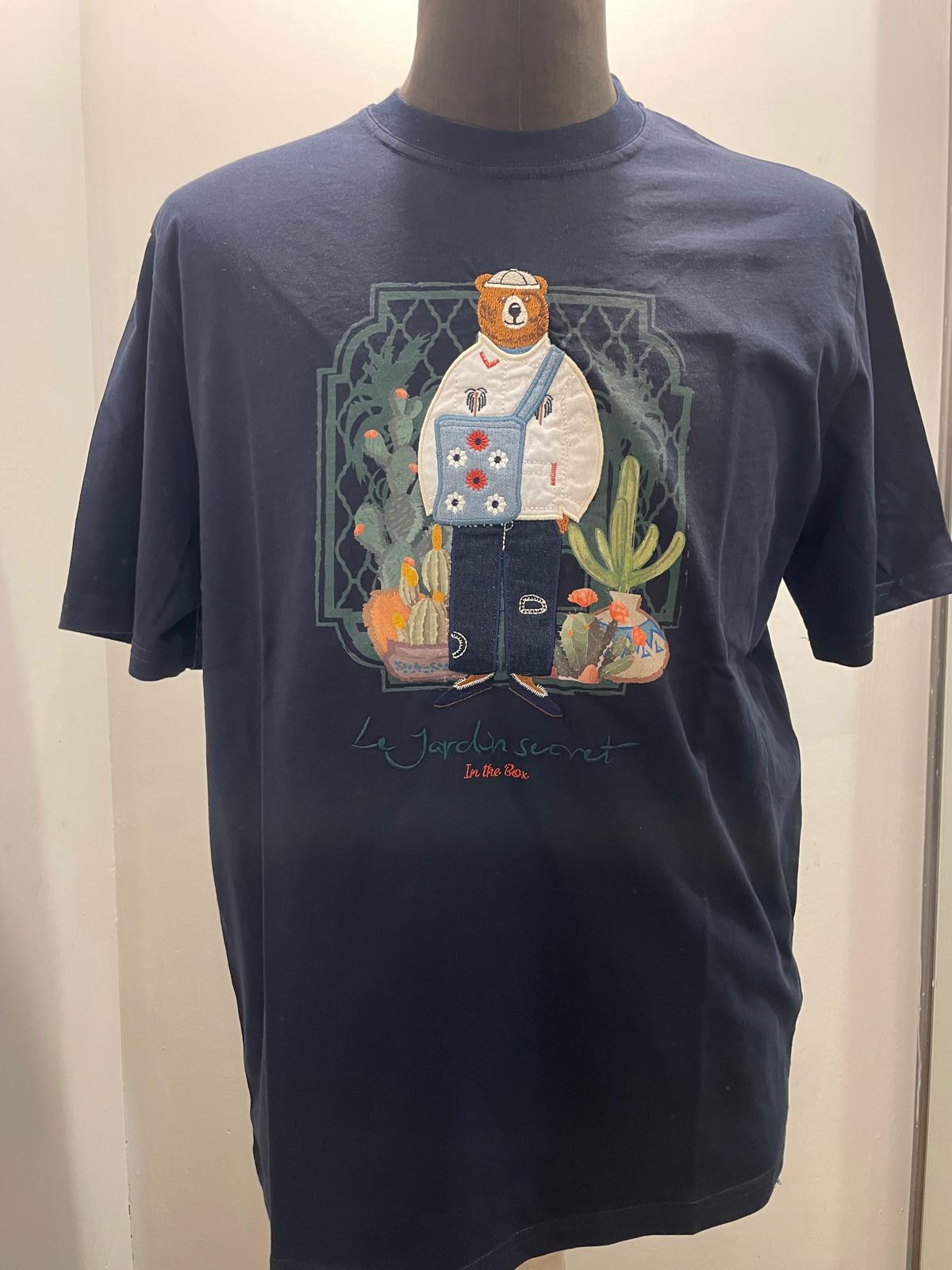 T SHIRT MR BOX JARDIN SECRET BLU SS250003