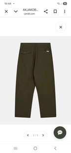 AKJAKOB COTTON PLEAT PANTS ANERKJENDT COLOR VERDE MILITARE