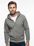 FELPA SNAP SEADOG CON ZIP E CAPPUCCIO COLOR GRIGIO MELANGE